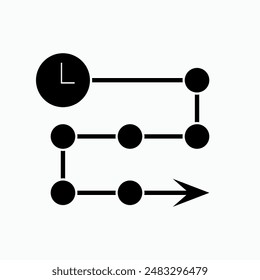 Time Line Icon. Steps, Periods Symbol - Vector.
