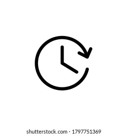 Time line icon vector. Clock icon symbol illustration