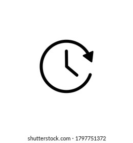 Time line icon vector. Clock icon symbol illustration