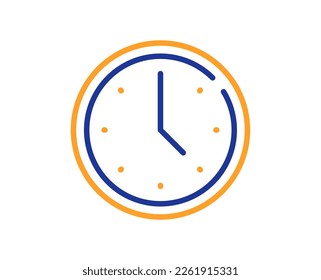 Time line icon. Working hours sign. Delivery period symbol. Colorful thin line outline concept. Linear style time icon. Editable stroke. Vector