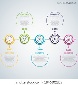 Infographic Thin Line Design Template Process Stock Vector (Royalty ...