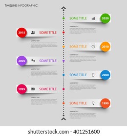 Time line info graphic with bent design stripes template