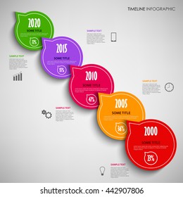 Time Line Info Graphic Colored Pointers Stock Vector (Royalty Free ...