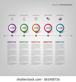 Vector Infographic Diagonal Timeline Report Template Stock Vector ...