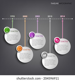 Time Line Info Graphic Round Template Background