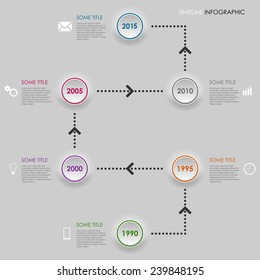 Time line info graphic round element template