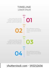 Time line Info graphic. Vector design template with flat icons