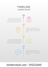 Time line Info graphic. Vector design template with flat icons