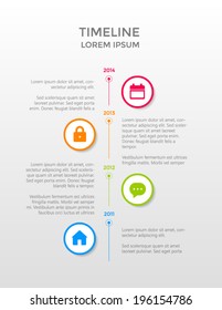 Time line Info graphic. Vector design template with flat icons