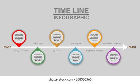 Time line Info graphic vector template EPS10
