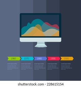 Time line Infographic business with diagrams. Vector design