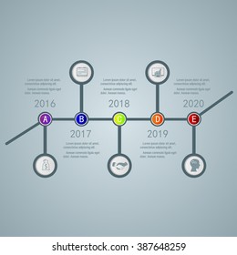 Time line infographic and icons vector design template.