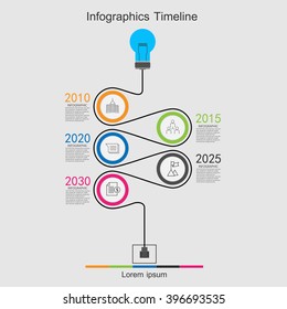 Time line infographic and icons vector design template.