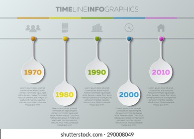 Time Line Infographic  Vector Design Template. Vector Illustration. EPS 10