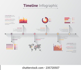 Time Line Infographic. Vector Illustration