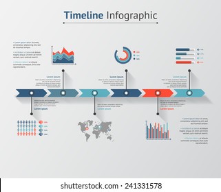 Time Line Infographic. Vector Illustration