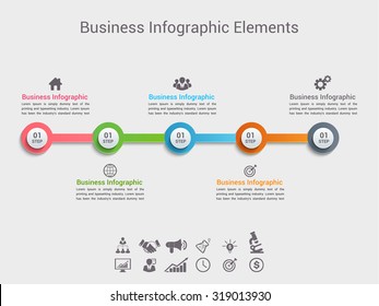 Time Line Infographic. Vector Illustration
