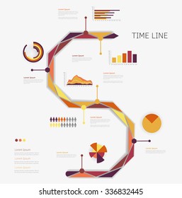 Time line infographic. Vector illustration symbols set.