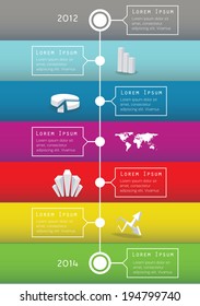 Time line infographics, elements and icons. Vector