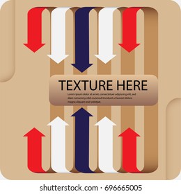 Time line infographics template with arrows and texture.
