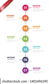 Time line, Timeline business for 7 day, week, Timeline infographics design vector and Presentation business can be used for Business concept with 7 options, steps or processes. 