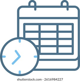 Time Line Two Colour Icon