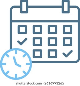 Time Line Two Colour Icon