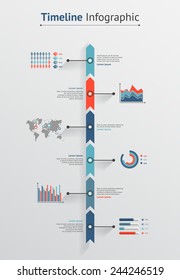 Time line vector infographic