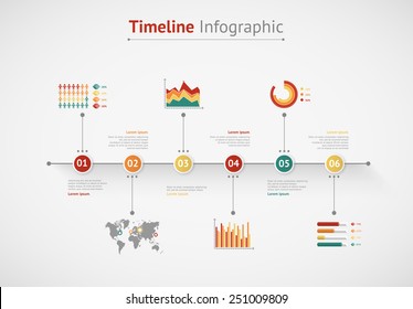 Time line vector infographic