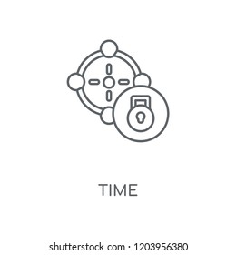 Time linear icon. Time concept stroke symbol design. Thin graphic elements vector illustration, outline pattern on a white background, eps 10.