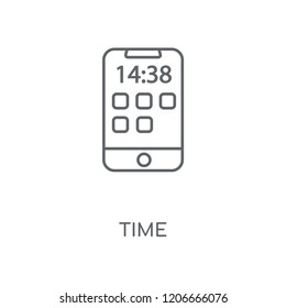 Time linear icon. Time concept stroke symbol design. Thin graphic elements vector illustration, outline pattern on a white background, eps 10.