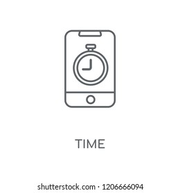 Time linear icon. Time concept stroke symbol design. Thin graphic elements vector illustration, outline pattern on a white background, eps 10.