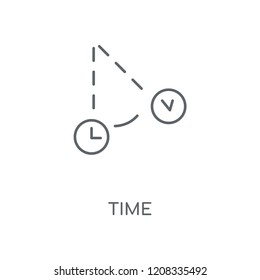Time linear icon. Time concept stroke symbol design. Thin graphic elements vector illustration, outline pattern on a white background, eps 10.