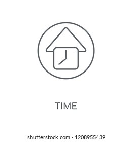 Time linear icon. Time concept stroke symbol design. Thin graphic elements vector illustration, outline pattern on a white background, eps 10.