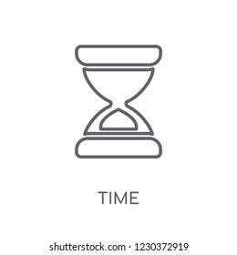 Time linear icon. Modern outline Time logo concept on white background from Human Resources collection. Suitable for use on web apps, mobile apps and print media.