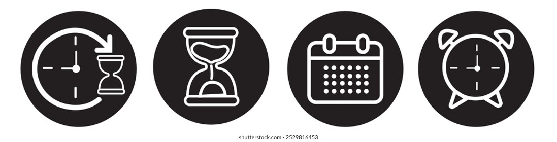 Time and Location icon set. Time,location vector illustration icons