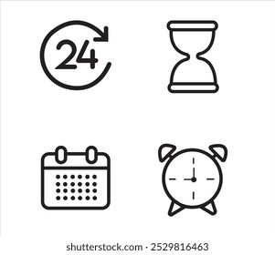 Time and Location icon set. Time,location vector illustration icons