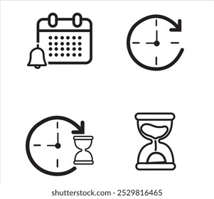 Time and Location icon set. Time,location vector illustration icons