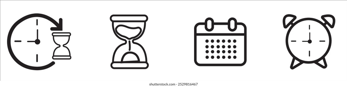 Time and Location icon set. Time,location vector illustration icons