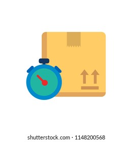 Time Logistic Service Logo Icon Design