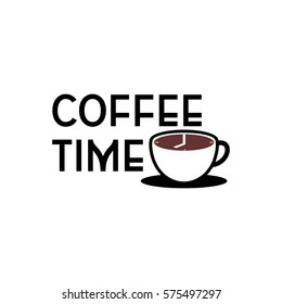 time logo with coffee
