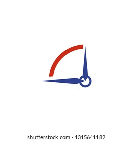 Time logo design with clock icon