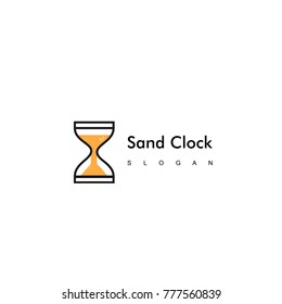 Time Logo, Sand Clock Design