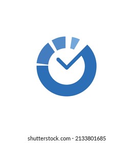 logotipo del tiempo en un estilo sencillo y moderno