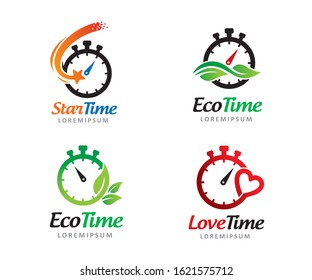 Time logo symbol or icon template