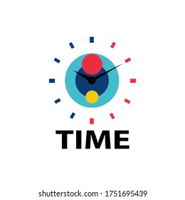 Plantilla de logotipo de tiempo. Icono de concepto aislado en fondo blanco. Símbolo vector.