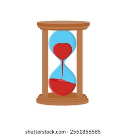 Time For Love Flat Icon, Vector illustration