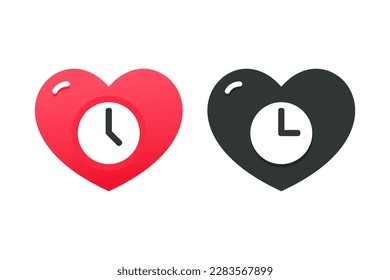 Time love icon. Illustration vector
