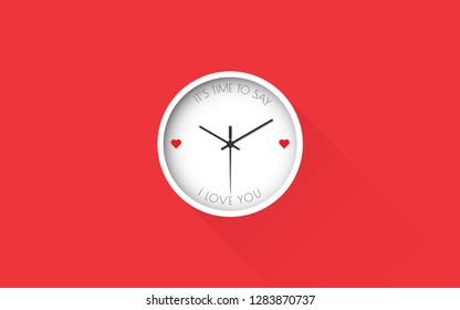 Time of love, "it's time to say i love you", valentine day on February 14th.