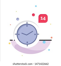 Time, Love, Wedding, Heart Abstract Flat Color Icon Template. Vector Icon Template background